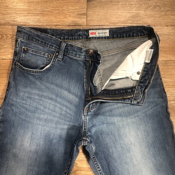 Wrangler Relaxed Boot Jeans Mens Tag 32x32 Stretch Medium Actual 33x32 - Picture 6 of 8